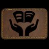 Faux Leather Engravable Patch - Round-Corner Rectangular Thumbnail