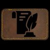 Faux Leather Engravable Patch - Round-Corner Rectangular Thumbnail