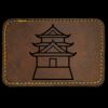 Faux Leather Engravable Patch - Round-Corner Rectangular Thumbnail