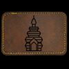 Faux Leather Engravable Patch - Round-Corner Rectangular Thumbnail