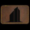 Faux Leather Engravable Patch - Round-Corner Rectangular Thumbnail