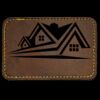 Faux Leather Engravable Patch - Round-Corner Rectangular Thumbnail