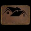 Faux Leather Engravable Patch - Round-Corner Rectangular Thumbnail