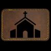 Faux Leather Engravable Patch - Round-Corner Rectangular Thumbnail
