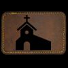 Faux Leather Engravable Patch - Round-Corner Rectangular Thumbnail