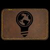 Faux Leather Engravable Patch - Round-Corner Rectangular Thumbnail