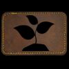 Faux Leather Engravable Patch - Round-Corner Rectangular Thumbnail