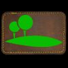 Faux Leather Engravable Patch - Round-Corner Rectangular Thumbnail