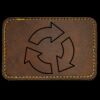 Faux Leather Engravable Patch - Round-Corner Rectangular Thumbnail