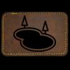 Faux Leather Engravable Patch - Round-Corner Rectangular Thumbnail