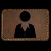 Faux Leather Engravable Patch - Round-Corner Rectangular Thumbnail