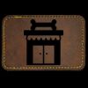Faux Leather Engravable Patch - Round-Corner Rectangular Thumbnail