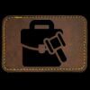 Faux Leather Engravable Patch - Round-Corner Rectangular Thumbnail