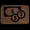 Faux Leather Engravable Patch - Round-Corner Rectangular Thumbnail