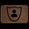 Faux Leather Engravable Patch - Round-Corner Rectangular Thumbnail