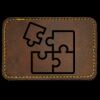Faux Leather Engravable Patch - Round-Corner Rectangular Thumbnail