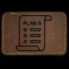 Faux Leather Engravable Patch - Round-Corner Rectangular Thumbnail