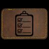Faux Leather Engravable Patch - Round-Corner Rectangular Thumbnail