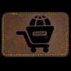 Faux Leather Engravable Patch - Round-Corner Rectangular Thumbnail