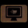 Faux Leather Engravable Patch - Round-Corner Rectangular Thumbnail