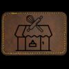 Faux Leather Engravable Patch - Round-Corner Rectangular Thumbnail