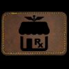 Faux Leather Engravable Patch - Round-Corner Rectangular Thumbnail