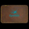 Faux Leather Engravable Patch - Round-Corner Rectangular Thumbnail