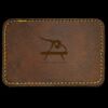 Faux Leather Engravable Patch - Round-Corner Rectangular Thumbnail