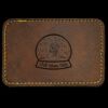 Faux Leather Engravable Patch - Round-Corner Rectangular Thumbnail