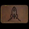 Faux Leather Engravable Patch - Round-Corner Rectangular Thumbnail