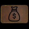 Faux Leather Engravable Patch - Round-Corner Rectangular Thumbnail