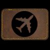 Faux Leather Engravable Patch - Round-Corner Rectangular Thumbnail