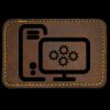 Faux Leather Engravable Patch - Round-Corner Rectangular Thumbnail