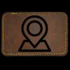 Faux Leather Engravable Patch - Round-Corner Rectangular Thumbnail