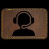 Faux Leather Engravable Patch - Round-Corner Rectangular Thumbnail