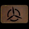 Faux Leather Engravable Patch - Round-Corner Rectangular Thumbnail
