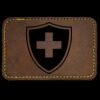 Faux Leather Engravable Patch - Round-Corner Rectangular Thumbnail