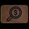 Faux Leather Engravable Patch - Round-Corner Rectangular Thumbnail
