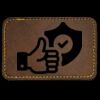 Faux Leather Engravable Patch - Round-Corner Rectangular Thumbnail