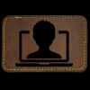 Faux Leather Engravable Patch - Round-Corner Rectangular Thumbnail