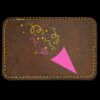 Faux Leather Engravable Patch - Round-Corner Rectangular Thumbnail