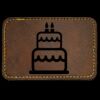 Faux Leather Engravable Patch - Round-Corner Rectangular Thumbnail