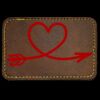 Faux Leather Engravable Patch - Round-Corner Rectangular Thumbnail