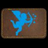 Faux Leather Engravable Patch - Round-Corner Rectangular Thumbnail
