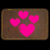 Faux Leather Engravable Patch - Round-Corner Rectangular Thumbnail