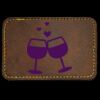 Faux Leather Engravable Patch - Round-Corner Rectangular Thumbnail