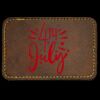 Faux Leather Engravable Patch - Round-Corner Rectangular Thumbnail