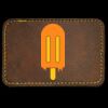 Faux Leather Engravable Patch - Round-Corner Rectangular Thumbnail