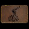Faux Leather Engravable Patch - Round-Corner Rectangular Thumbnail