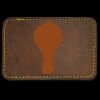 Faux Leather Engravable Patch - Round-Corner Rectangular Thumbnail